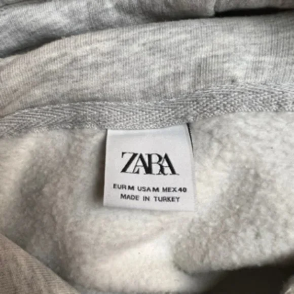 Zara Mens Grey Medium Hoodie - Picture 8 of 8